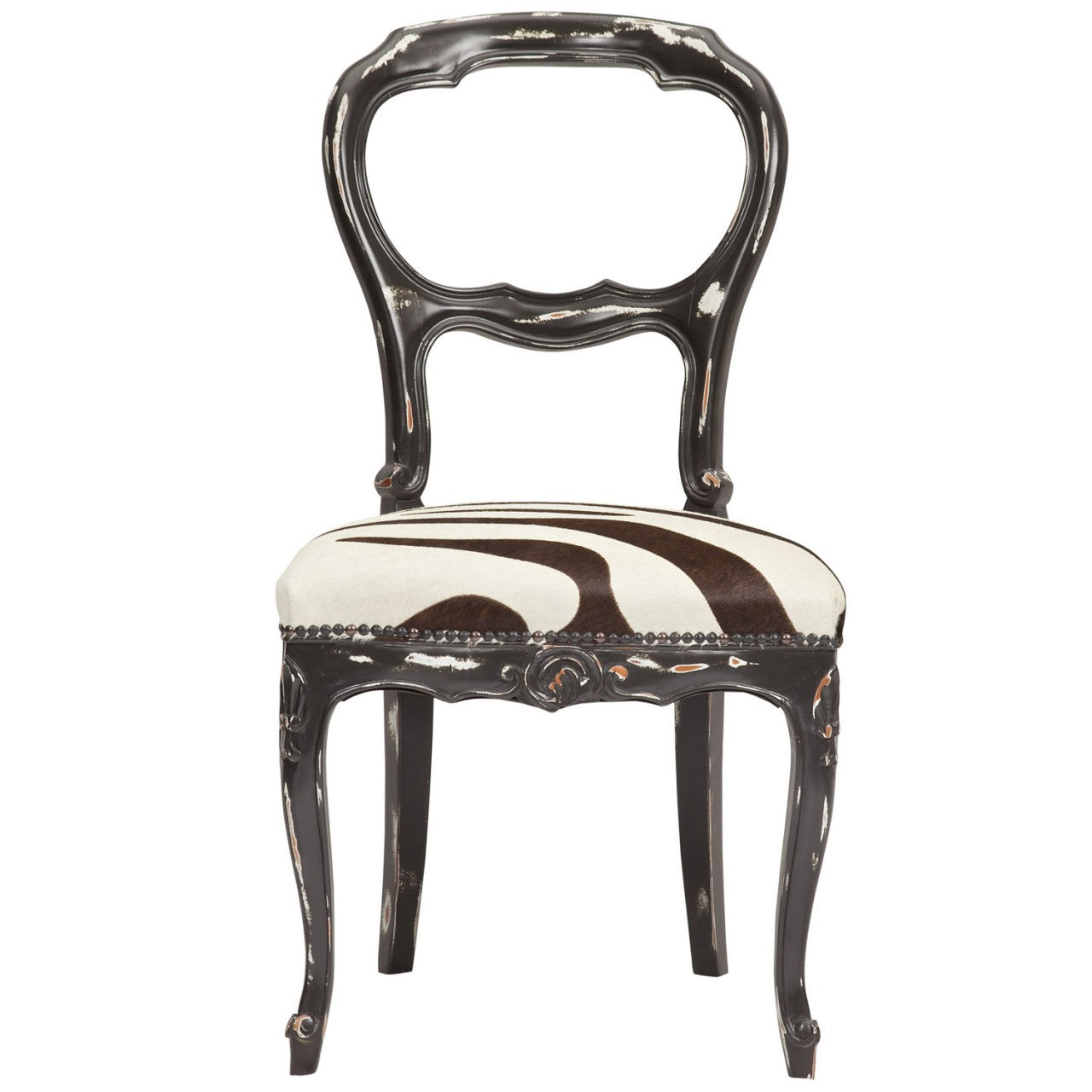 Vintage zebra print chair
